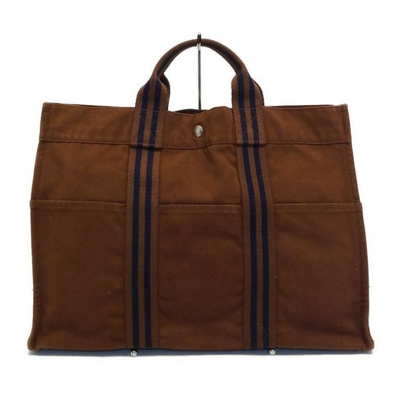 Hermes Fourre Tout Tote MM Brown X Navy